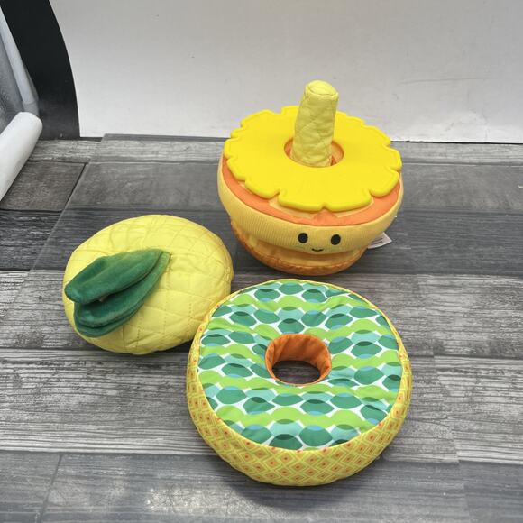 Melissa & Doug Multi-Sensory Pineapple Soft Stacker Infant Toy. Used. {KK}. - Picture 2 of 16